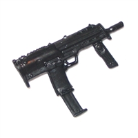 Special Forces Machine Gun with Ammo Mag BLACK Version - 1:18 Scale Weapon for 3-3/4 Inch Action Figures