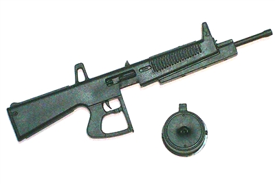 AA12 Automatic Shotgun with Ammo Drum BLACK Version - 1:18 Scale Weapon for 3-3/4 Inch Action Figures