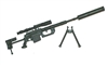 M200 Sniper Rifle with Scope, Silencer & Bipod BLACK Version - "Modular" 1:18 Scale Weapon for 3-3/4 Inch Action Figures