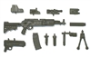 AKM Assault Rifle with Accessories BLACK Version DELUXE - "Modular" 1:18 Scale Weapon for 3-3/4 Inch Action Figures