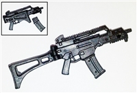 COMMANDO Rifle w/ Mag BLACK Version BASIC - "Modular" 1:18 Scale Weapon for 3-3/4 Inch Action Figures