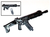 ACR Rifle w/ Mag BLACK Version BASIC - "Modular" 1:18 Scale Weapon for 3-3/4 Inch Action Figures