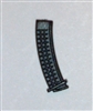 AMMO MAGAZINE for "Modular" AKs74u Rifles BLACK Version (1) - 1:18 Scale Weapon Accessory for 3-3/4 Inch Action Figures