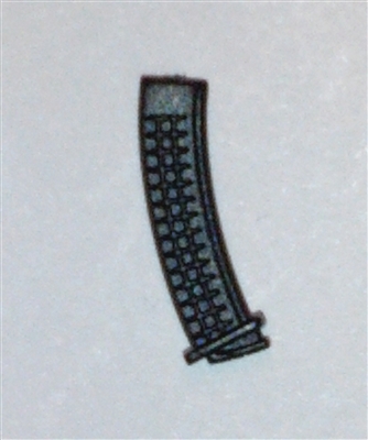 AMMO MAGAZINE for "Modular" AKs74u Rifles BLACK Version (1) - 1:18 Scale Weapon Accessory for 3-3/4 Inch Action Figures