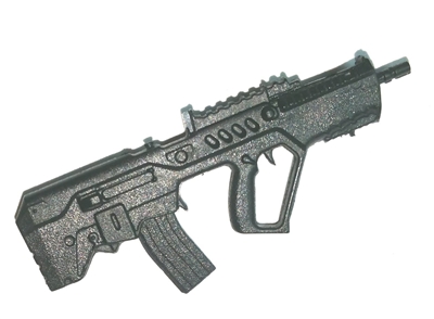 IDF-T Rifle w/ Mag BLACK Version BASIC - "Modular" 1:18 Scale Weapon for 3-3/4 Inch Action Figures