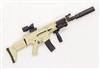 SOCOM Assault Rifle w/ Mag TAN & BLACK Version DELUXE - "Modular" 1:18 Scale Weapon for 3-3/4 Inch Action Figures