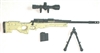 MK-XIII Sniper Rifle with Scope, Bipod & Ammo Mag TAN & BLACK Version BASIC - "Modular" 1:18 Scale Weapon for 3-3/4 Inch Action Figures