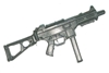 CQB-MKII Machine Gun w/ Mag BLACK Version BASIC - "Modular" 1:18 Scale Weapon for 3-3/4 Inch Action Figures