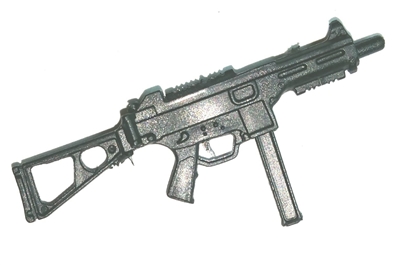CQB-MKII Machine Gun w/ Mag BLACK Version BASIC - "Modular" 1:18 Scale Weapon for 3-3/4 Inch Action Figures