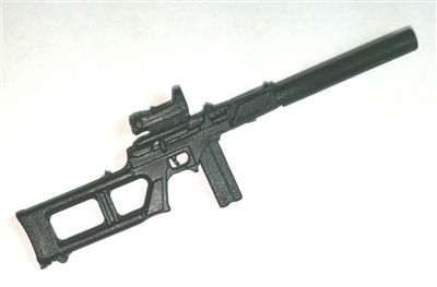 VSP Rifle w/ Mag & Silencer BLACK Version BASIC - "Modular" 1:18 Scale Weapon for 3-3/4 Inch Action Figures
