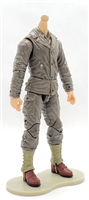MTF WWII - US ARMY Soldier in Green Uniform, LIGHT Skin Tone (WITHOUT Head) - 1:18 Scale Marauder Task Force Action Figure