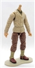 MTF WWII - US ARMY Soldier in Tan/Brown Uniform "Japanese American" LIGHT TAN Skin Tone (WITHOUT Head) - 1:18 Scale Marauder Task Force Action Figure