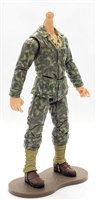 MTF WWII - US MARINE in Camo Uniform, LIGHT Skin Tone (WITHOUT Head) - 1:18 Scale Marauder Task Force Action Figure