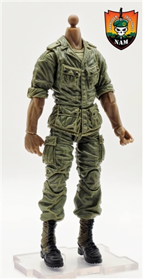 MTF VIETNAM - US ARMY SOLDIER Mark II Body, DARK Skin Tone (WITHOUT Head)- 1:18 Scale Marauder Task Force Action Figure