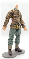 MTF WWII - GERMAN Panzer Grenader in Tan/Brown Oak Leaf CAMO, LIGHT Skin Tone (WITHOUT Head) - 1:18 Scale Marauder Task Force Action Figure