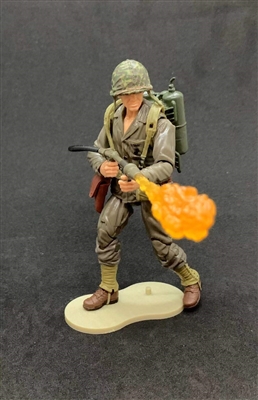 MTF WWII - Deluxe US MARINE FLAMETHROWER SOLDIER with Gear - 1:18 Scale Marauder Task Force Action Figure