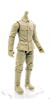 MTF WWII - GERMAN SOLDIER SOLID TAN ARMYMAN - 1:18 Scale Marauder Task Force Action Figure