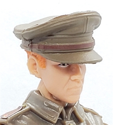 WWII British: Officer Peaked Visor Cap - 1:18 Scale Modular MTF Accessory for 3-3/4" Action Figures