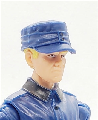 WWII German: Blue M43 Field Cap - 1:18 Scale Modular MTF Accessory for 3-3/4" Action Figures
