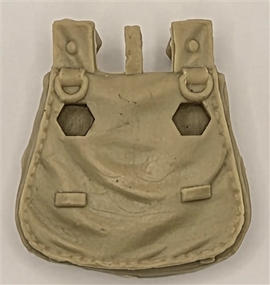 WWII German: TAN Bread Bag Knapsack - 1:18 Scale Modular MTF Accessory for 3-3/4" Action Figures