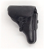 WWII German:  Holster ALL BLACK (NO Paint Details) - 1:18 Scale Modular MTF Accessory for 3-3/4" Action Figures