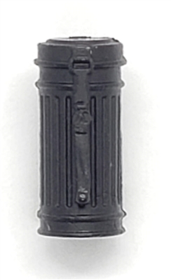 WWII German:  BLACK Gasmask Canister Case - 1:18 Scale Modular MTF Accessory for 3-3/4" Action Figures