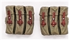 WWII German:  Tan MP44 STG-44 Ammo Pouches (Set of TWO) "Sturmgewehr" - 1:18 Scale Modular MTF Accessories for 3-3/4" Action Figures