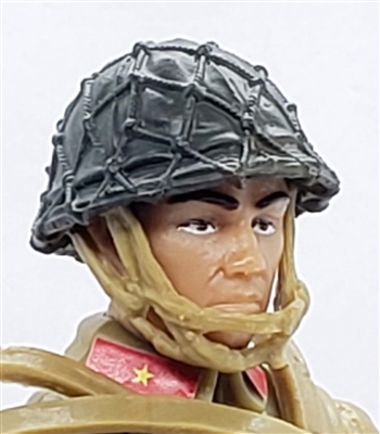 WWII Japanese: Type 92 Helmet with Netting - 1:18 Scale Modular MTF Accessory for 3-3/4" Action Figures