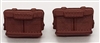 WWII Japanese:  Large Rifle Ammo Pouches (Set of TWO) - 1:18 Scale Modular MTF Accessories for 3-3/4" Action Figures