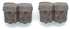 WWII Russian:  Rifle Ammo Pouches (Set of TWO) - 1:18 Scale Modular MTF Accessories for 3-3/4" Action Figures