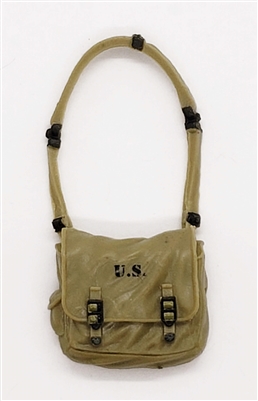WWII US:  Satchel with Strap (Knapsack / Medic Bag) - 1:18 Scale Modular MTF Accessory for 3-3/4" Action Figures