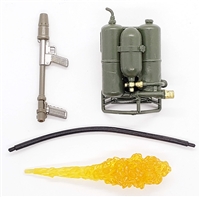WWII US: M2 Flamethrower with Fuel Tanks, Hose and "FLAME" - 1:18 Scale Modular MTF Accessory for 3-3/4" Action Figures