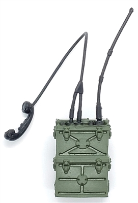 WWII US: SCR-300 Field Radio Backpack with Handset and Antenna - 1:18 Scale Modular MTF Accessory for 3-3/4" Action Figures