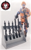 Deluxe 6 Slot Rifle Rack - 1:12 Scale Accessory for 6 Inch Action Figures