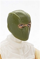 Male Head: Balaclava Mask OLIVE GREEN Version - 1:18 Scale MTF Accessory for 3-3/4" Action Figures