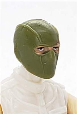 Male Head: Balaclava Mask OLIVE GREEN Version - 1:18 Scale MTF Accessory for 3-3/4" Action Figures