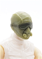 Male Head: Mask with Goggles & Breather OLIVE GREEN Version - 1:18 Scale MTF Accessory for 3-3/4" Action Figures