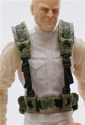 Male Vest: Harness Rig OLIVE GREEN Version - 1:18 Scale Modular MTF Accessory for 3-3/4" Action Figures