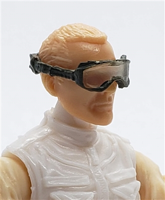 Headgear: Standard Goggles with Strap OLIVE GREEN Version - 1:18 Scale Modular MTF Accessory for 3-3/4" Action Figures