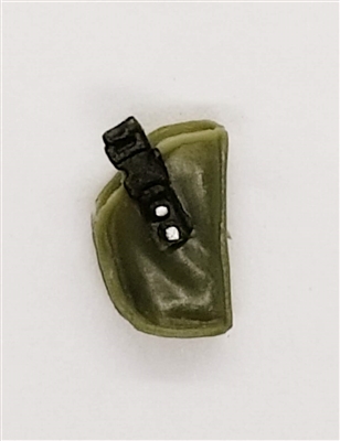 Pistol Holster: Small  Right Handed OLIVE GREEN Version - 1:18 Scale Modular MTF Accessory for 3-3/4" Action Figures
