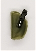 Pistol Holster: Small Left Handed OLIVE GREEN Version - 1:18 Scale Modular MTF Accessory for 3-3/4" Action Figure
