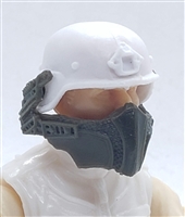 Headgear: Armor Face Shield for Helmet DARK OLIVE GREEN Version - 1:18 Scale Modular MTF Accessory for 3-3/4" Action Figures