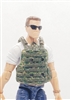 Male Vest: Utility Type DARK GREEN CAMO Version - 1:18 Scale Modular MTF Accessory for 3-3/4" Action Figures