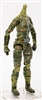 MTF Female Valkyries Body WITHOUT Head OLIVE GREEN CAMO "Ambush-Ops" Version BASIC - 1:18 Scale Marauder Task Force Action Figure