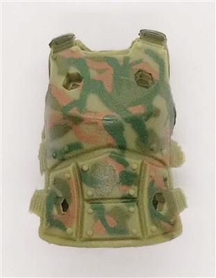 Female Vest: Armor Type OLIVE GREEN CAMO Version - 1:18 Scale Modular MTF Valkyries Accessory for 3-3/4" Action Figures
