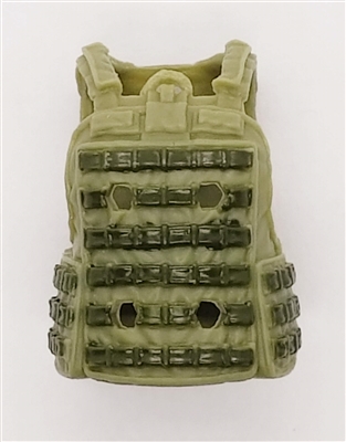 Female Vest: Utility Type OLIVE GREEN Version - 1:18 Scale Modular MTF Valkyries Accessory for 3-3/4" Action Figures