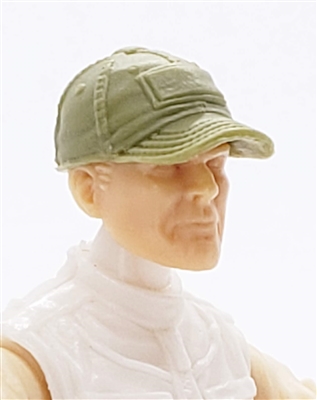 Headgear: Baseball Cap OLIVE GREEN Version - 1:18 Scale Modular MTF Accessory for 3-3/4" Action Figures