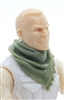Headgear: Large Neck Scarf "Shemagh" OLIVE GREEN Version - 1:18 Scale Modular MTF Accessory for 3-3/4" Action Figures