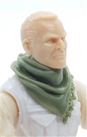 Headgear: Large Neck Scarf "Shemagh" OLIVE GREEN Version - 1:18 Scale Modular MTF Accessory for 3-3/4" Action Figures