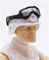 Headgear: Large Goggles GREEN Version with SMOKE Tint - 1:18 Scale Modular MTF Accessory for 3-3/4" Action Figures